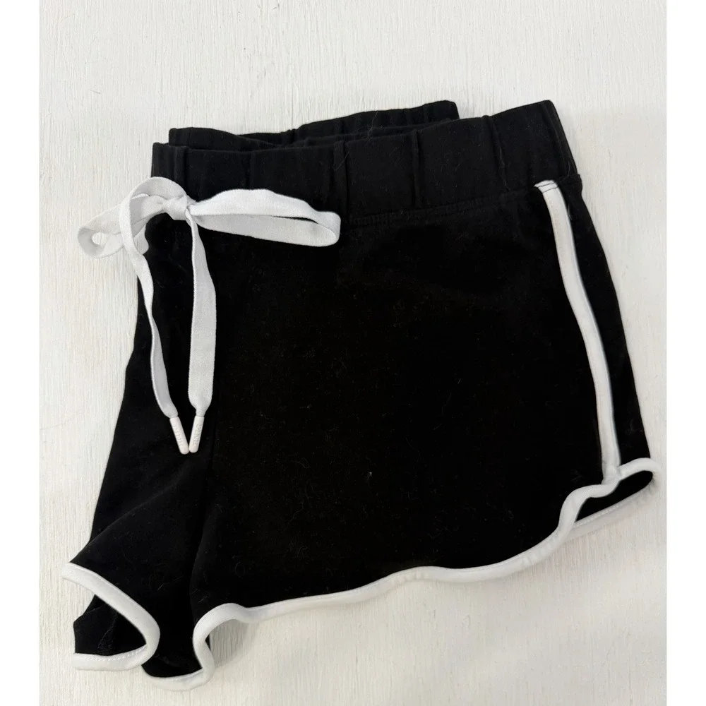 NEW victoria's secret PINK Black Campus Micro Mini Short Black Cotton Modal M